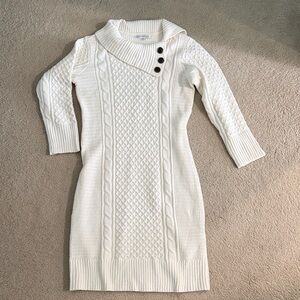 Sandra Darren Cream Knit Sweater